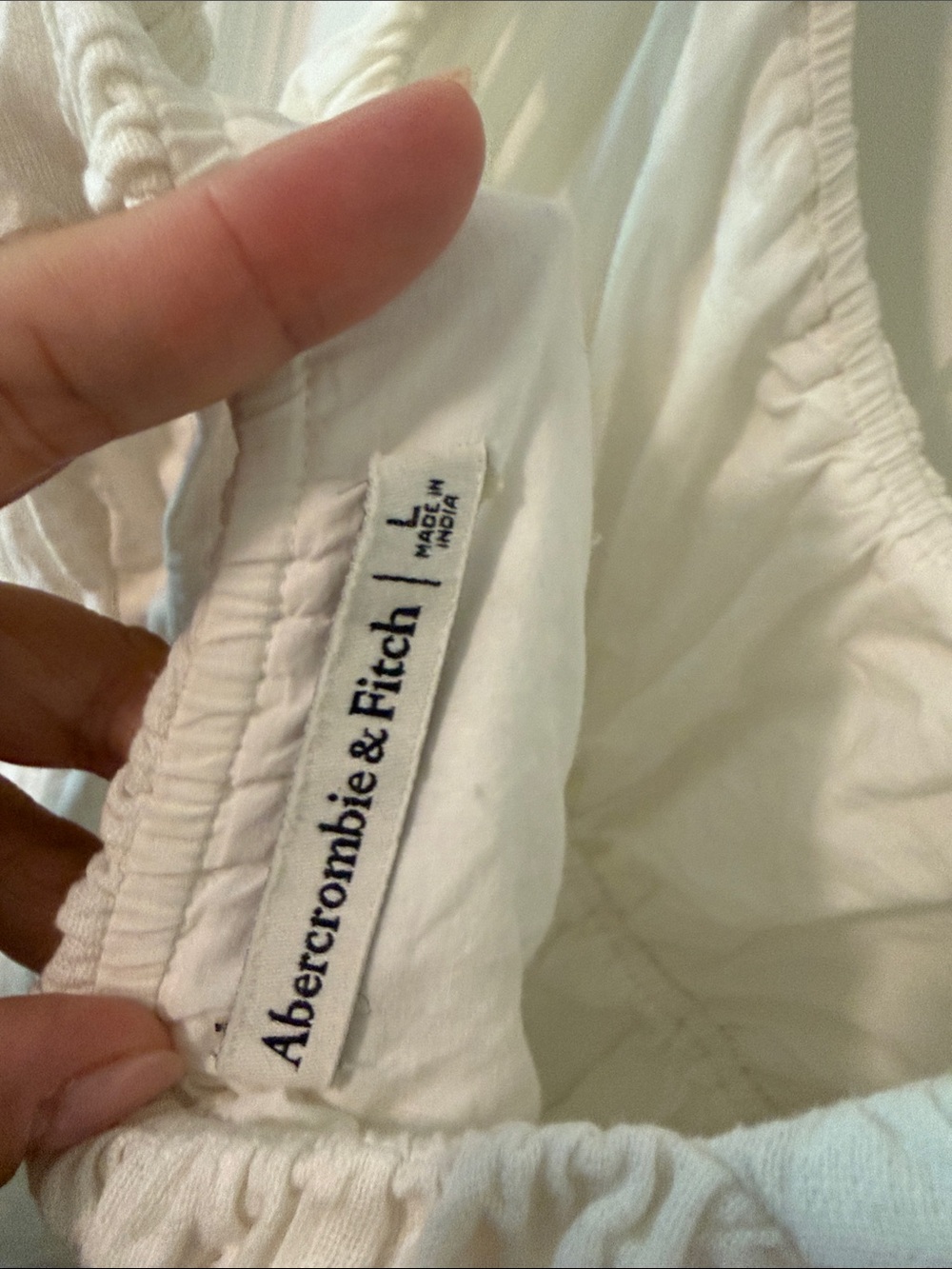 A&F White Linen Ruffled Strap Sundress - Picture 2 of 3